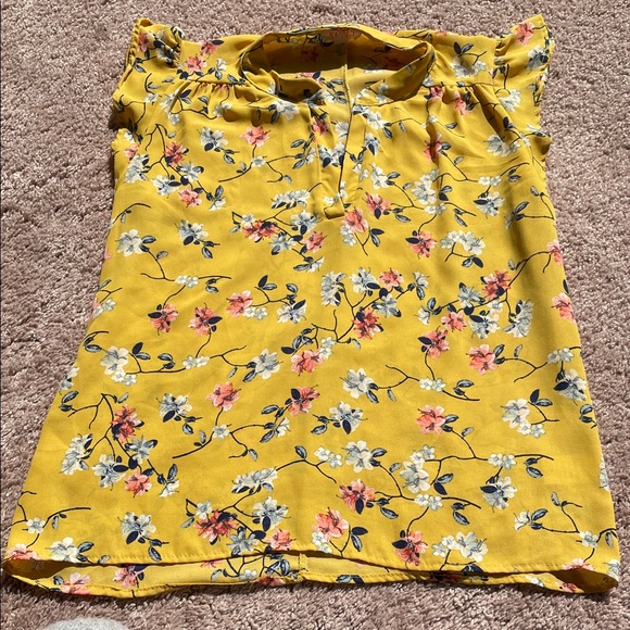 Tops - Floral Yellow blouse. A’GACI